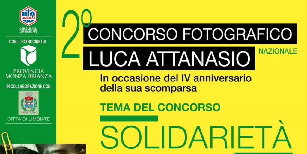 2° CONCORSO FOTOGRAFICO LUCA ATTANASIO tema del concorso “Solidarietà”